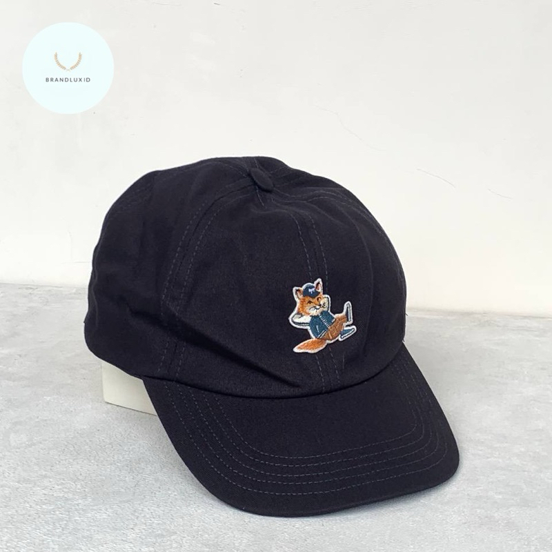 Maison Kitsune Dressed Fox Baseball Cap Navy
