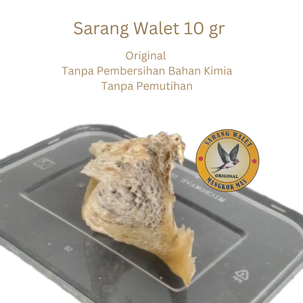 

Sarang Walet Kotor per 10 gr sudut / segitiga / sudut / A