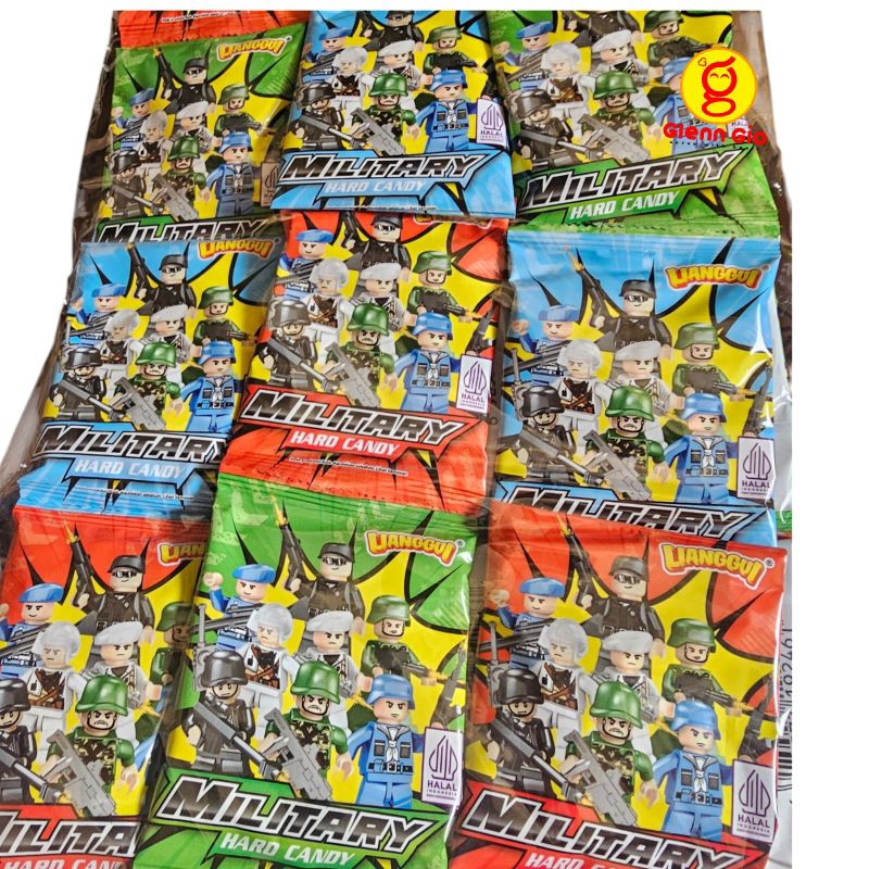 

Permen Keras Aneka Rasa Berhadiah Lego Hard Candy Military Lianggui renceng isi 10 pcs