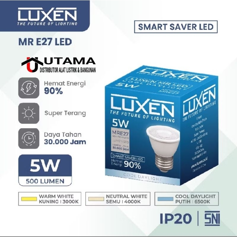 Luxen Spotlight LED Halogen MR16 5 watt E27