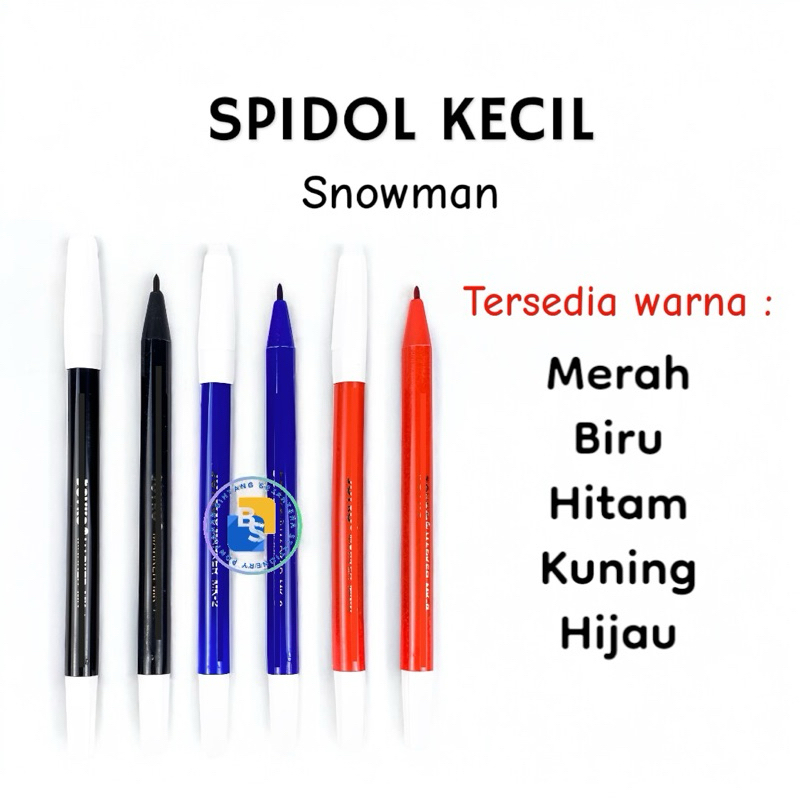 

1 Pcs - Spidol Snowman Kecil Hitam Biru Merah Kuning Hijau