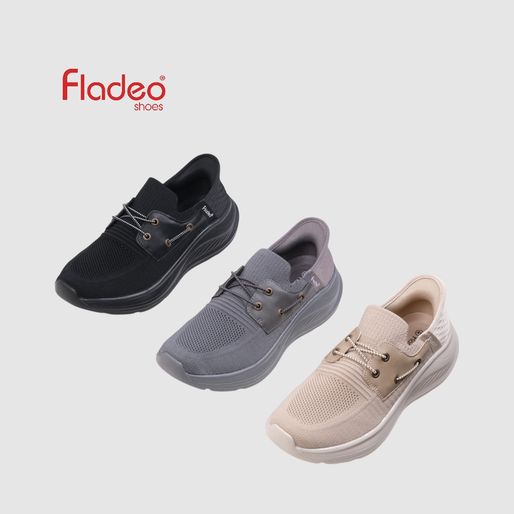 Fladeo A25/MSS254-1ON/Sepatu Sneakers Tali Pria [ Sneakers Shoes ]