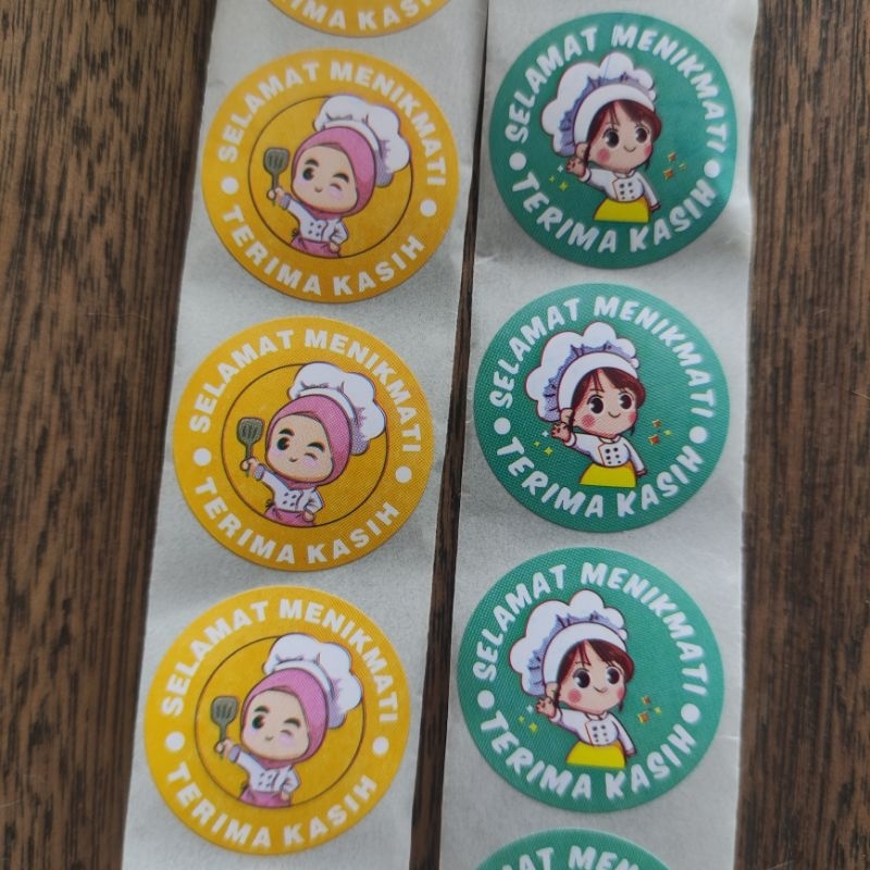 

stiker thank you termurah bulat kecil