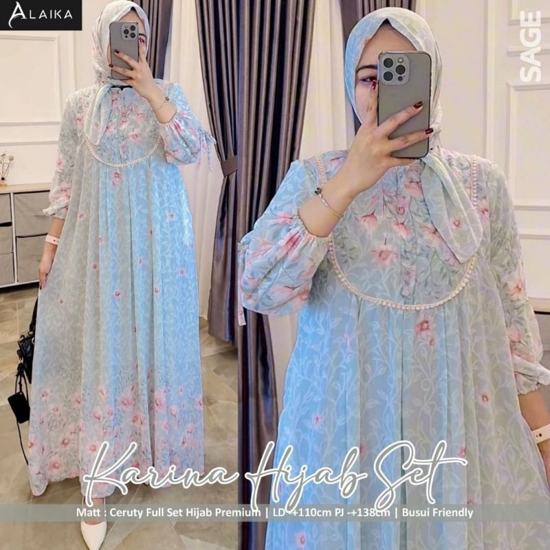 Yura dress set ori product premium quality / gamis set murah / gamis pesta murah