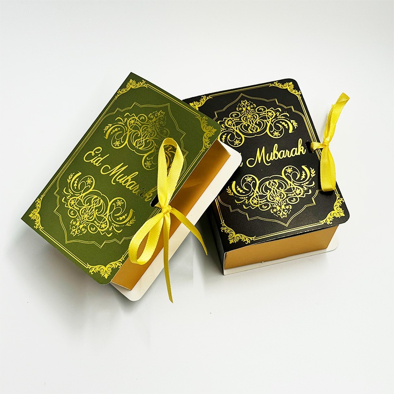 

Box Hampers Eid Mubarak Idul Fitri Bentuk Buku Cocok Untuk Taruh Permen,Coklat Dsb..