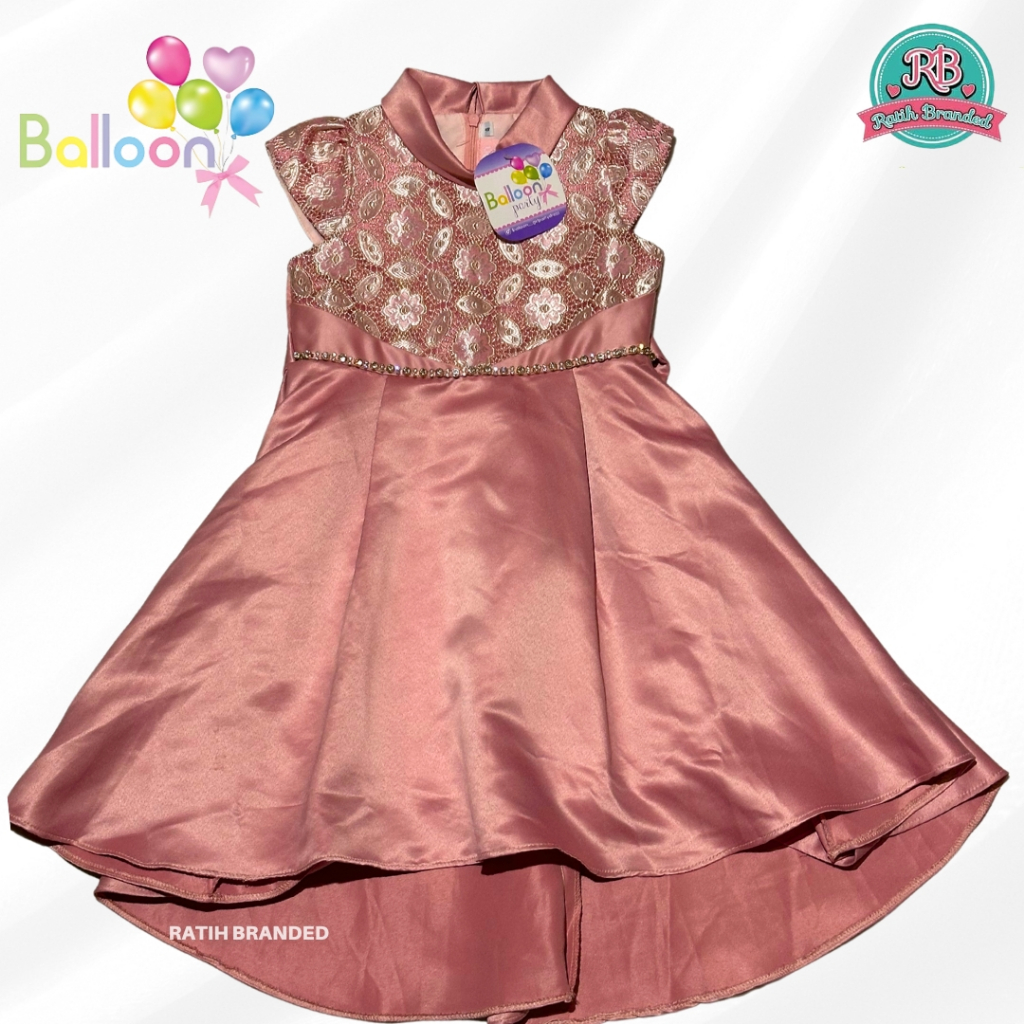 Balloon Party dress pesta anak perempuan baju pesta premium branded matahari terbaru original promo