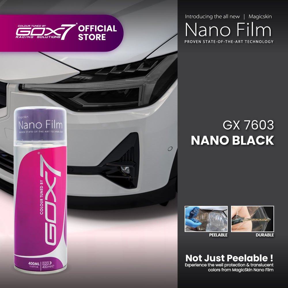 GOX7 Cat Semprot Premium Nano Film-Cat Restorasi Lampu Mika-Perbaikan Lampu Mika-Cat Plasti Dip Tran