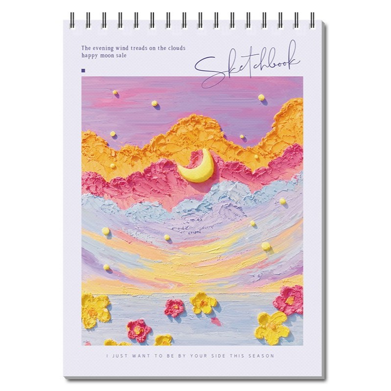 

SENMU SKETCH BOOK A4 PINK SUNSET & VAN GOGH - 100% ORI - TOKO BUKU URANUS NGAGEL SURABAYA