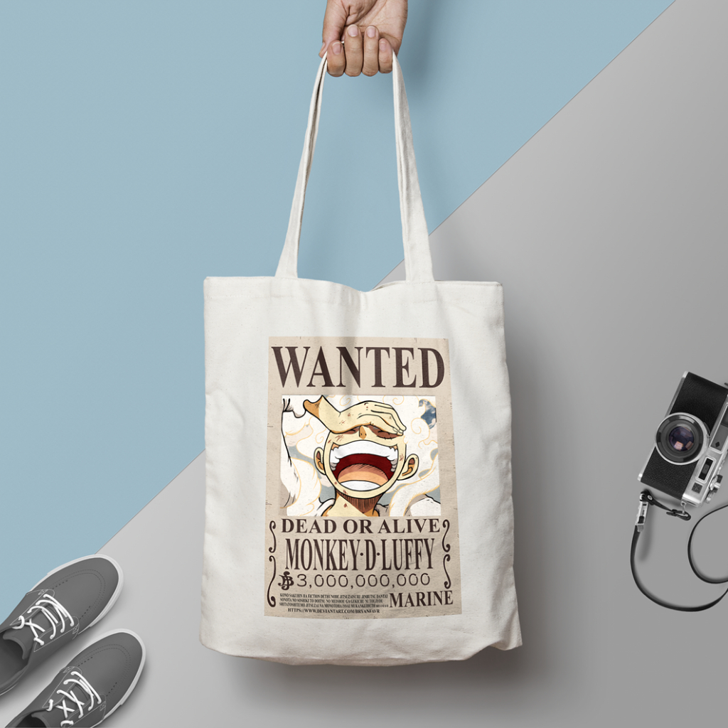 Totebag Kanvas Premium Anime One Piece / Totebag One Piece / Totebag Luffy / Totebag Print Custom Pr