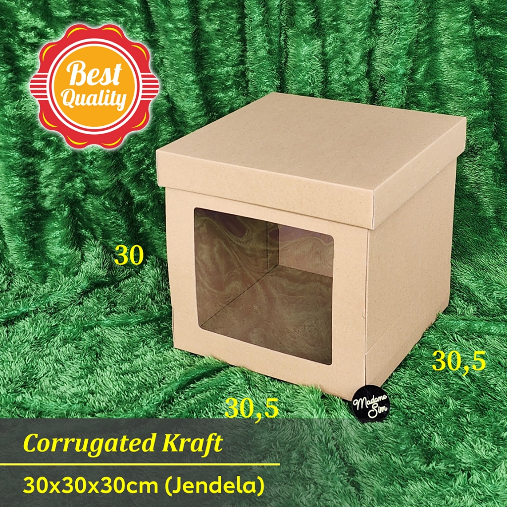 

D3v!! TALL CAKE BOX - DUS KUE ULANG TAHUN 30x30x30 - JENDELA (ISI : 10 PCS)