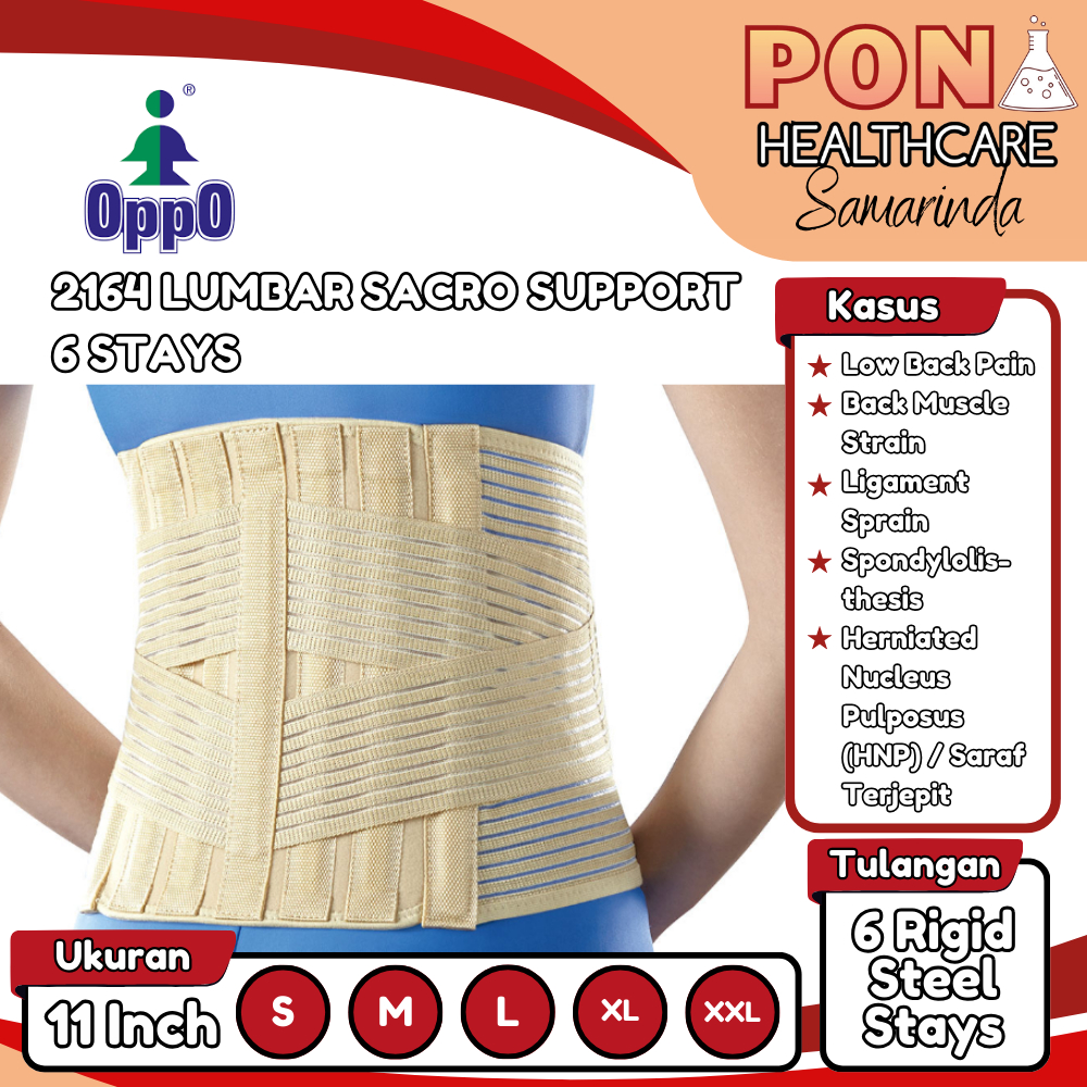 Oppo 2164 Lumbar Sacro Support ( S M L XL XXL ) / Korst Ortopedi Lumbal LSO Penyangga Pinggang Tulan