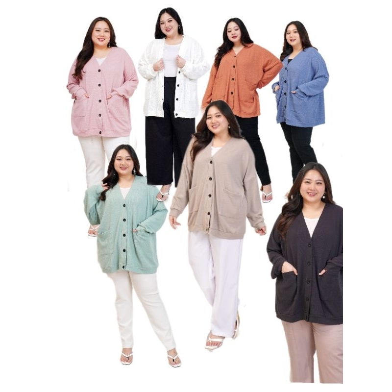 KNIT cardi cardigan rajut jumbo outer import XL XXXL 4XL super bigsize