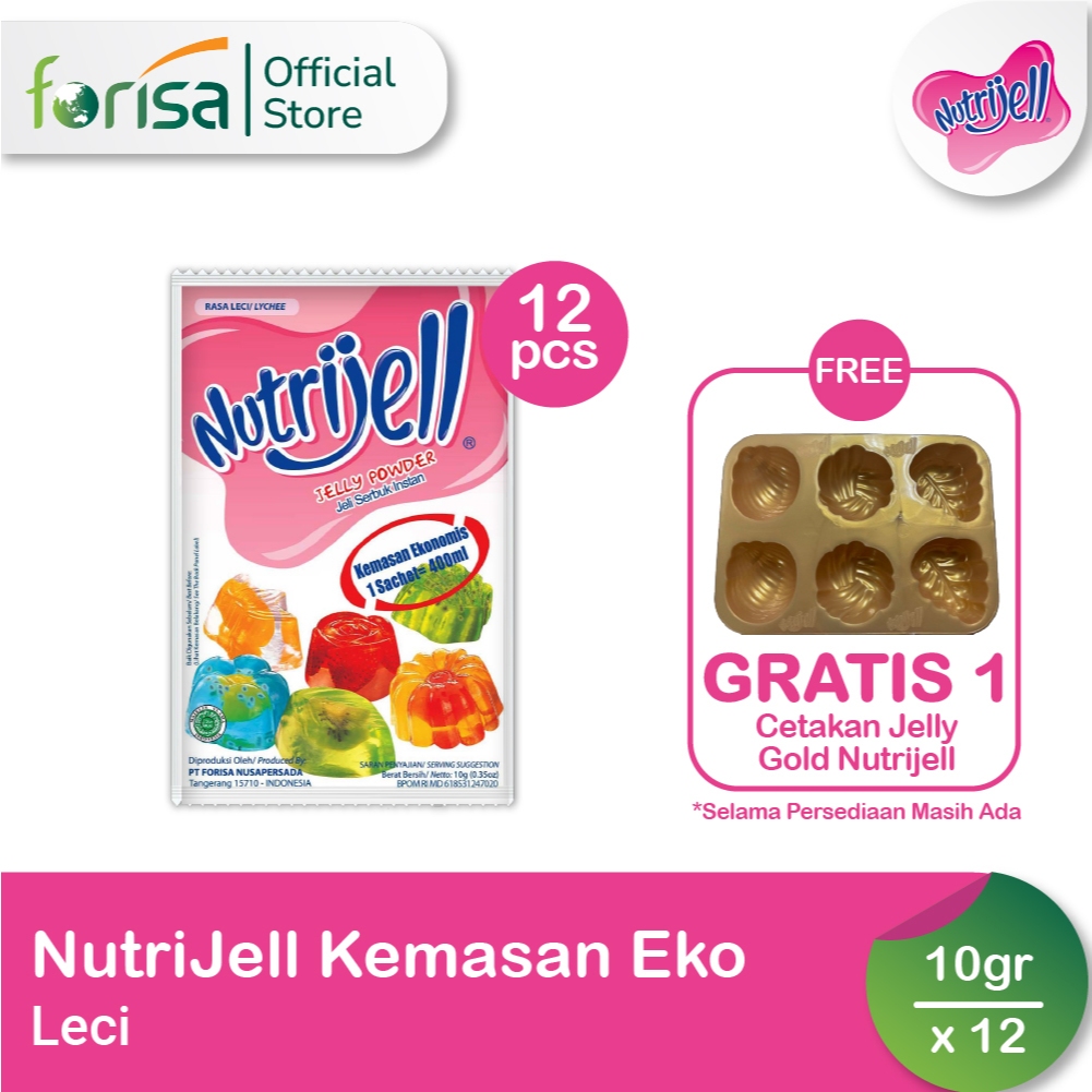 

Nutrijell Ekonomi Leci 10 gr 12 pcs Free Cetakan Gold