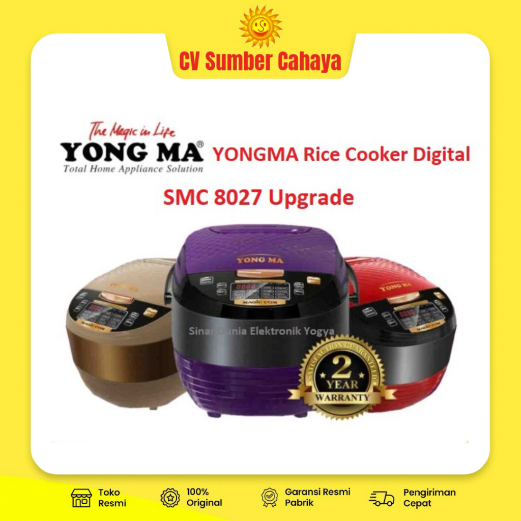 YONGMA Rice Cooker Digital 2L Magic Com SMC 8027 Upgrade SMC8027 YONG MA