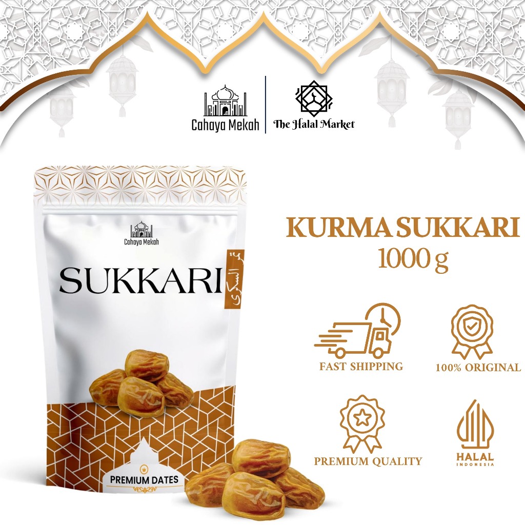 

Cahaya Mekah Kurma Sukari Dates 1Kg Kemasan Pouch Raja Premium