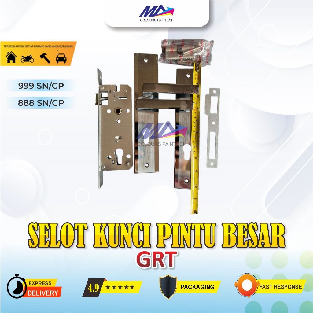 KUNCI PINTU BESAR SELOT PINTU GRT 999 SN/CP ;888 SN/CP