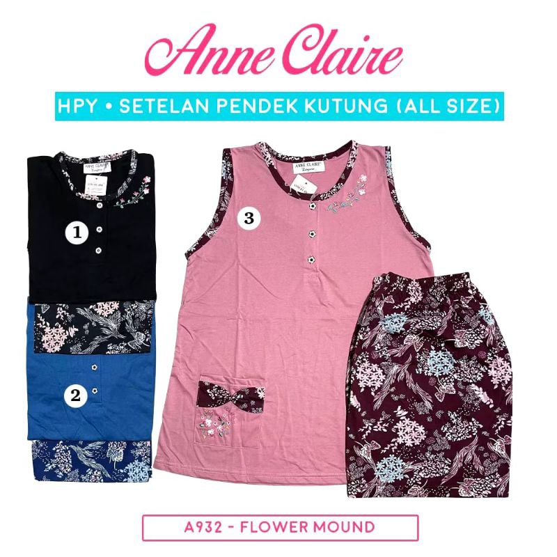 Setelan HPY Kutung - Celana Pendek Anne Claire All Size Dewasa