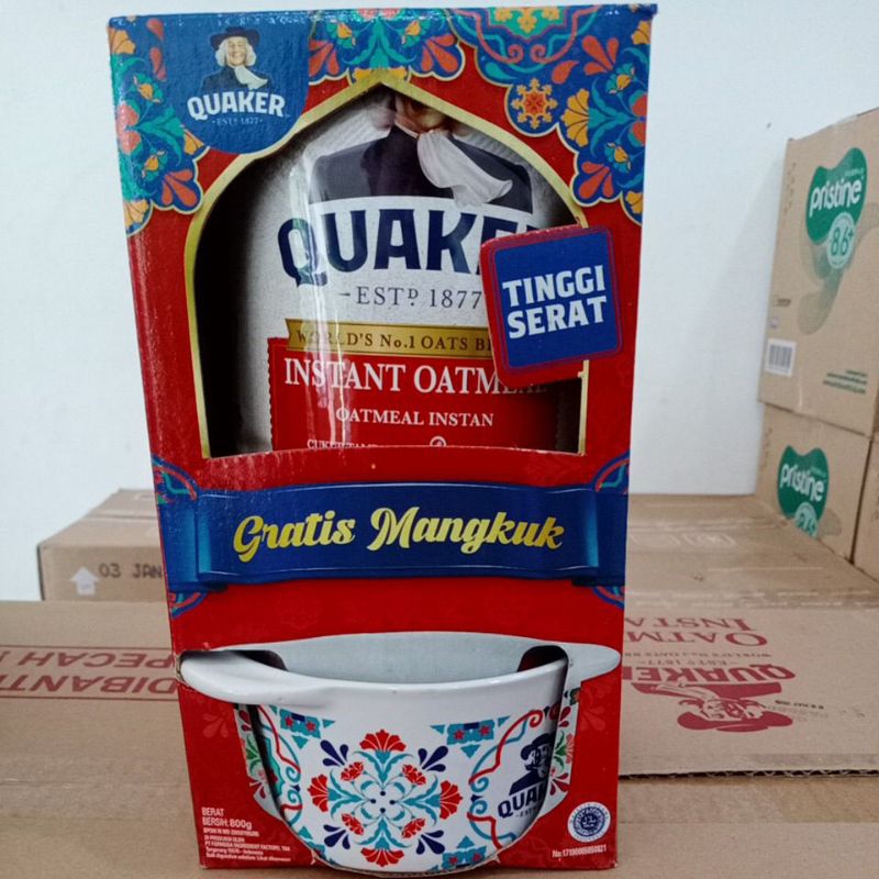 

QUAKER INSTANT OATMEAL MERAH 800G FREE MANGKOK