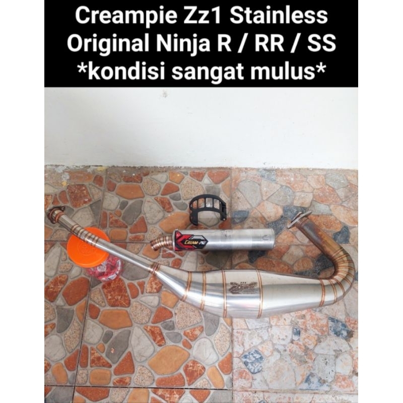 Knalpot Creampie Zz1 Laser Original new logo ninja R RR SS mulus