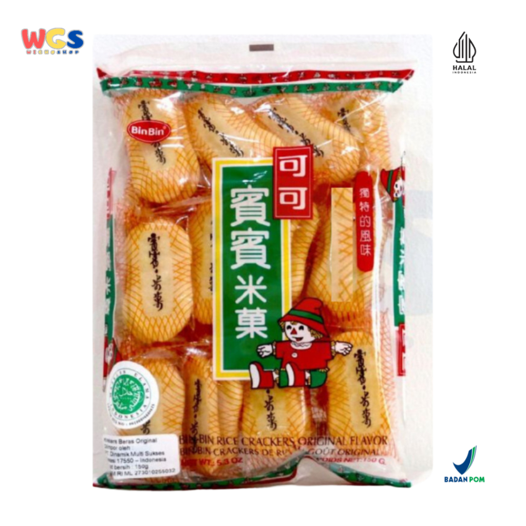

Bin Bin Rice Crackers Original 150g - Kerupuk Beras Gurih, Manis & Renyah