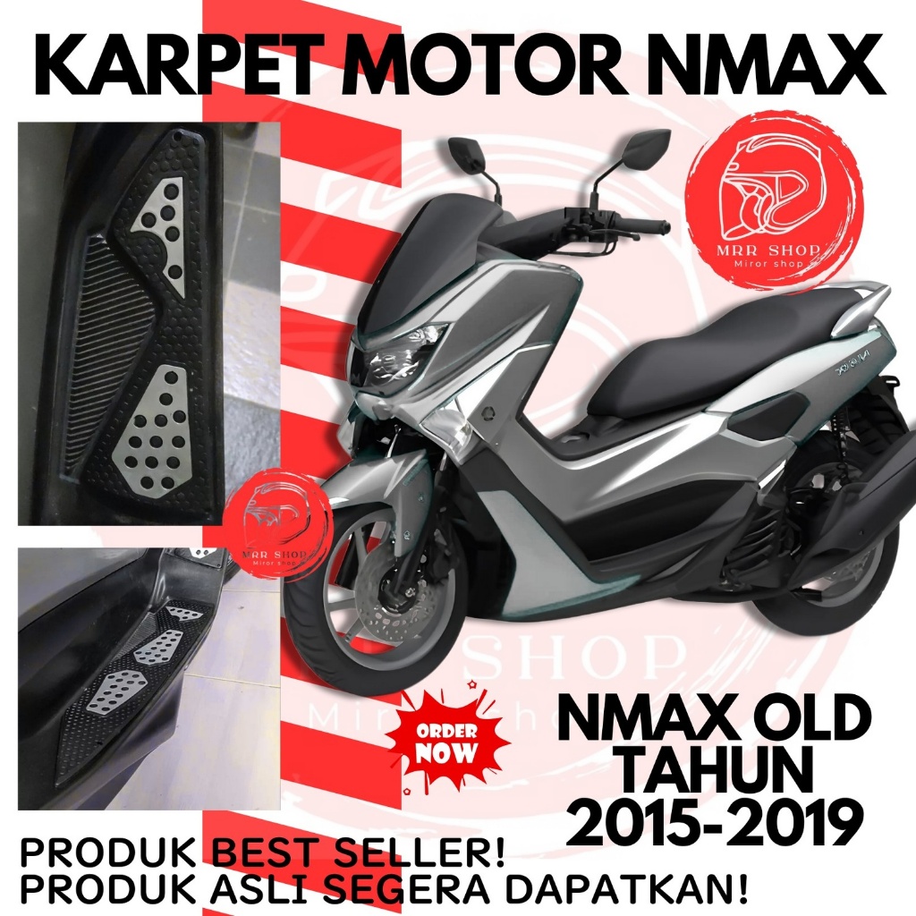 NMAX  I  Karpet Lengkap fulset karet stepfloor alas kaki pijakan motor NMAX 2015 2016 2017 2018 2019