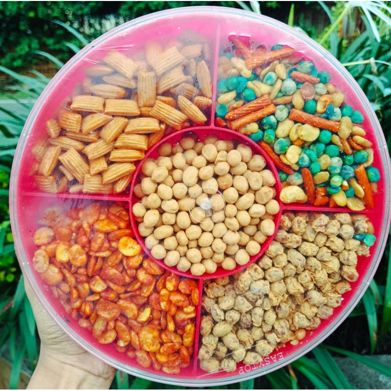 

Paket Kacang Mix Tray 5 Sekat Aneka Rasa