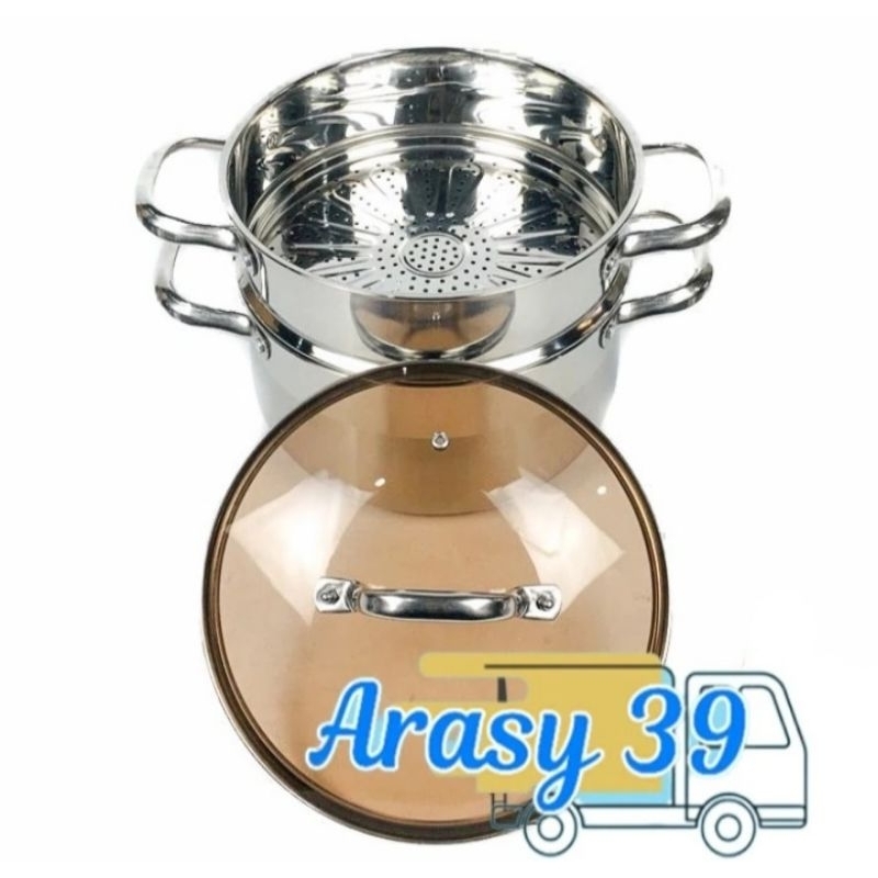 Panci kukus steamer tebal 304 stainless