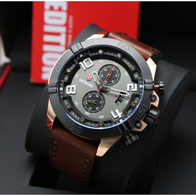 Jam Pria  Expedition Original E6763E /jam tangan pria kulit