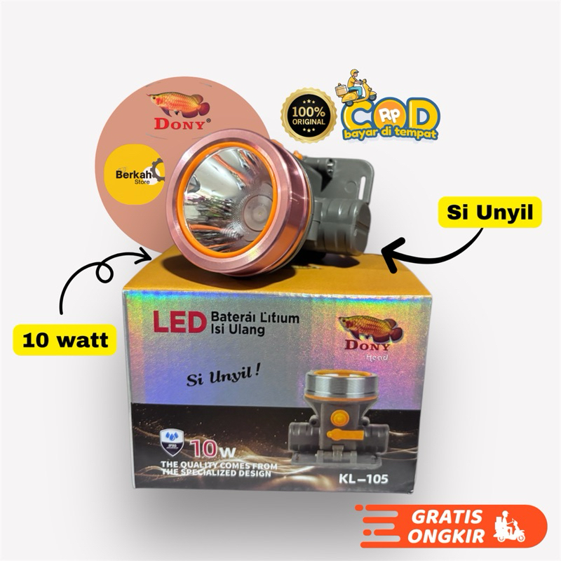 Senter kepala dony KL 105 10watt | Dony unyil tipe KL105