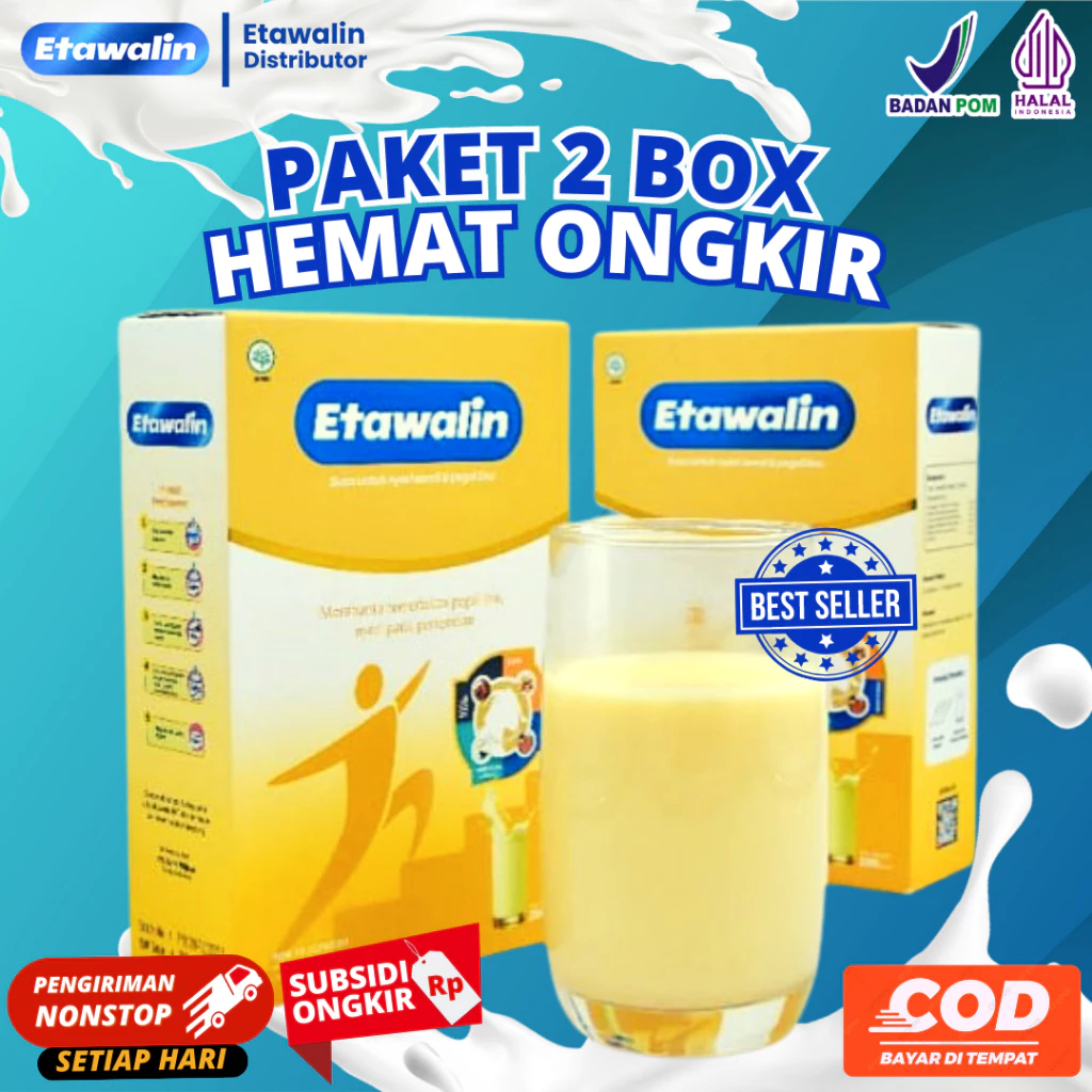 

DISKON!! ( 2 BOX) Etawalin- Susu Kambing Etawa Untuk Mengatasi Nyeri Sendi HALAL MUI