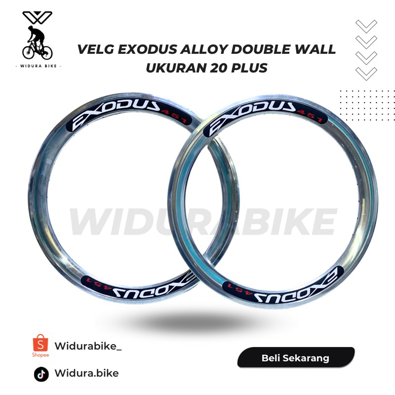 Velg exodus rims 4cm ukuran 20 plus 32 hole/ velg 20 plus/velg exodus