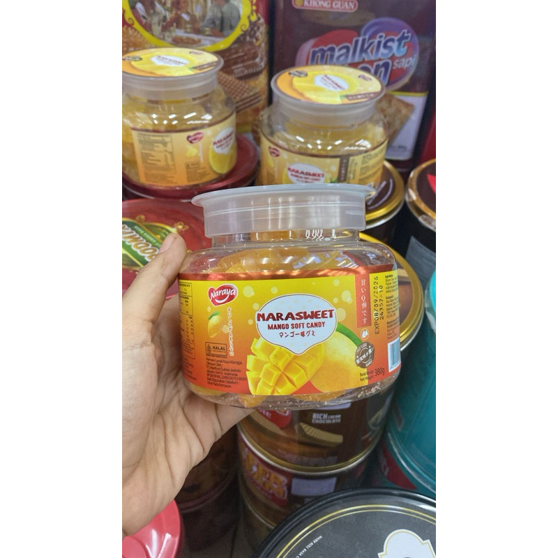 

Naraya Narasweet Soft Candy 380g (Jar) Permen Lunak Rasa Jeruk Mangga Nanas Naraya Orange Candy Naraya Wanglai Naraya Mangga ready jar