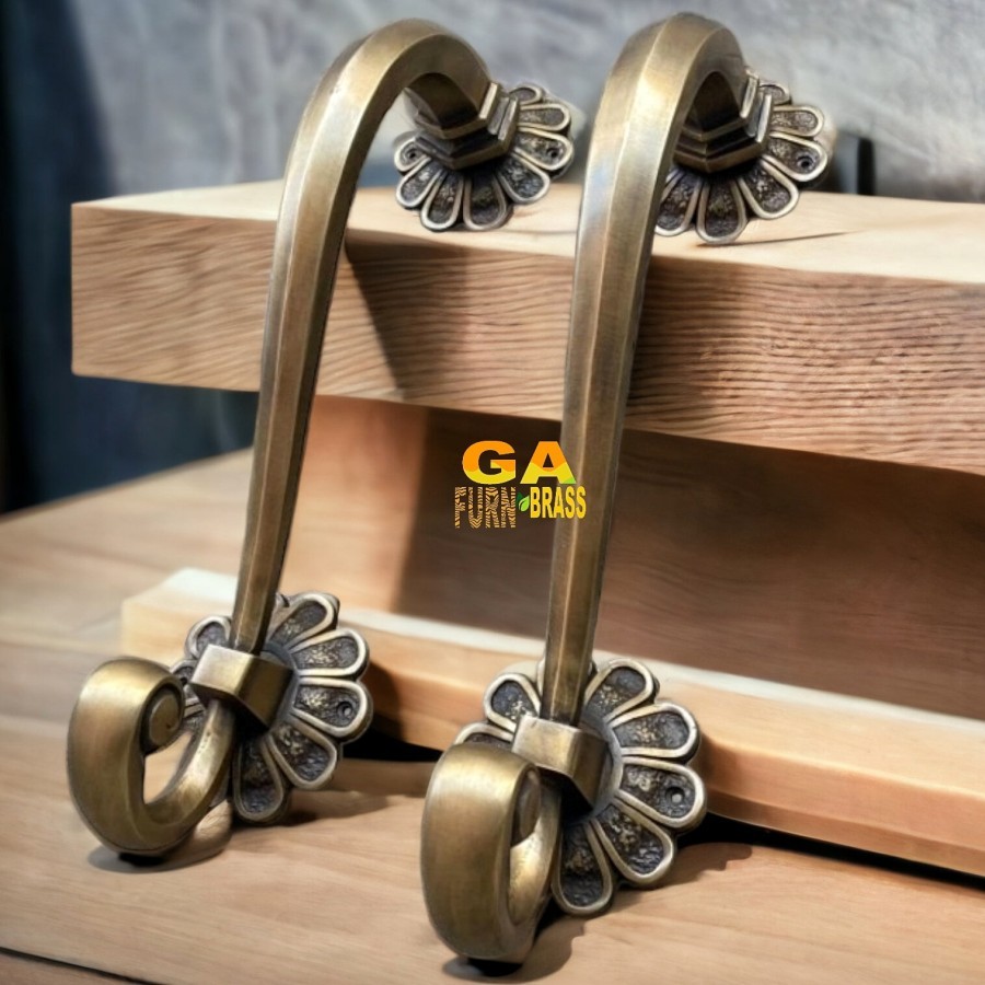 Handle Pintu Kuningan Angsa / Gagang Pintu Kuningan Tangkai Classic