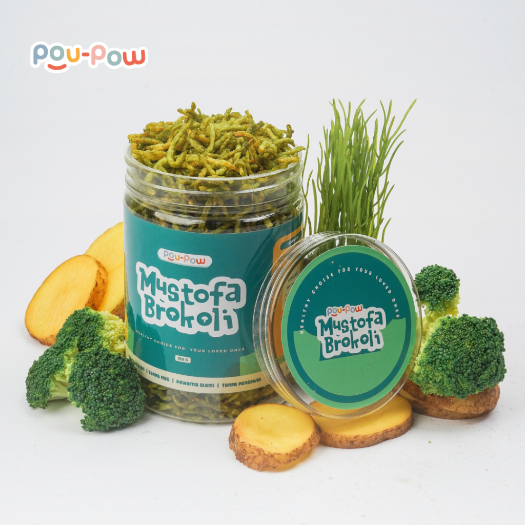 

RB22 Poupow Paket 2 Kremes Hati Ayam 50gr & Mustofa with Brokoli Snack Anak Bergizi