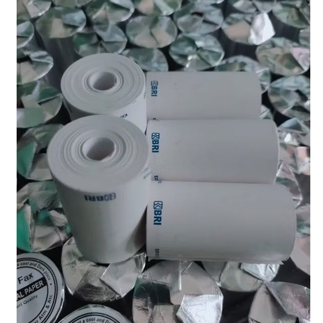 

isi 100 roll Kertas Thermal logo bri 58x30mm (1dus)