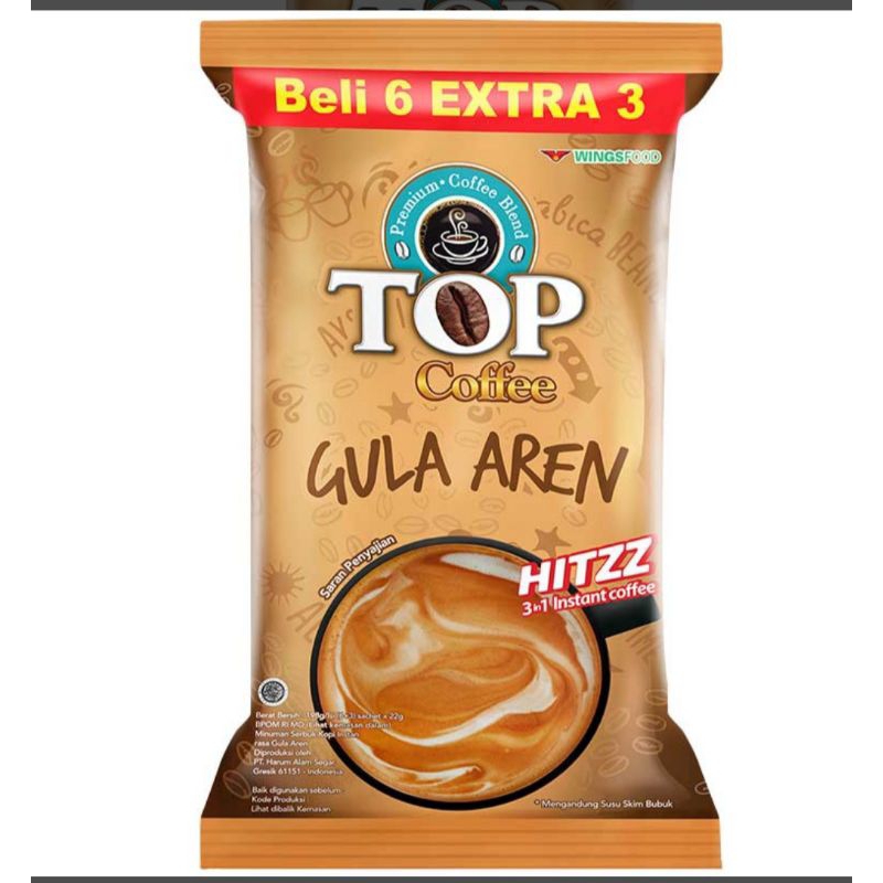 

Beli 6 gratis 3 TOP Coffee Instant Gula Aren 9 x 22 g adalah kopi instan siap seduh persembahan dari TOP Coffee