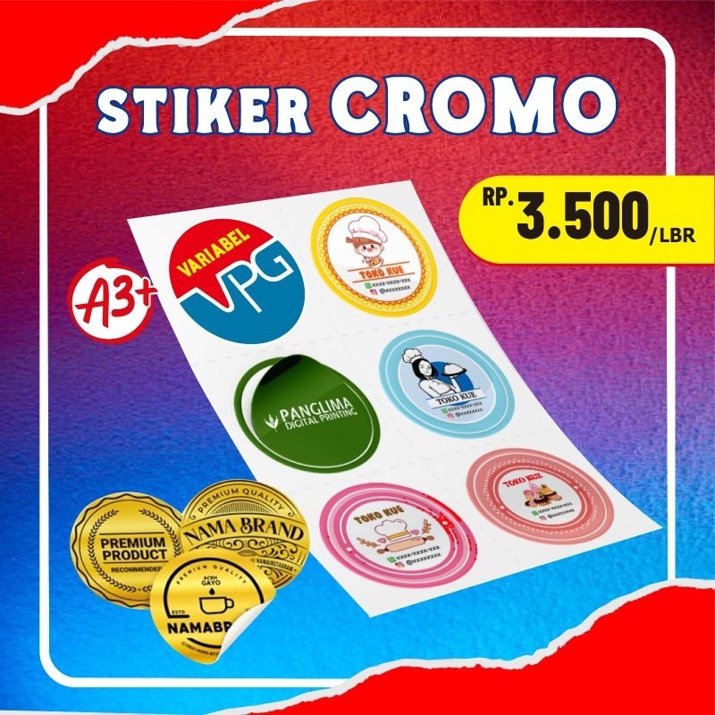 

STIKER CHROMO A3+ [] STIKER LABEL MAKANAN [] STIKER KEMASAN