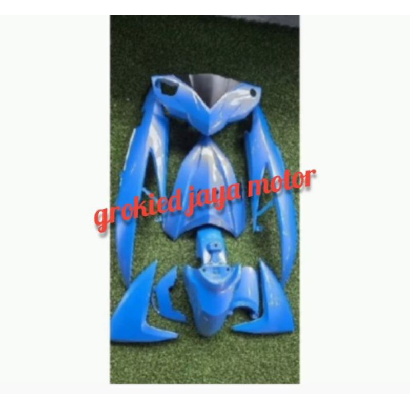 honda vario 110 fi led cover full set body halus honda vario 110 fi led warna blie dholpin efeck gol