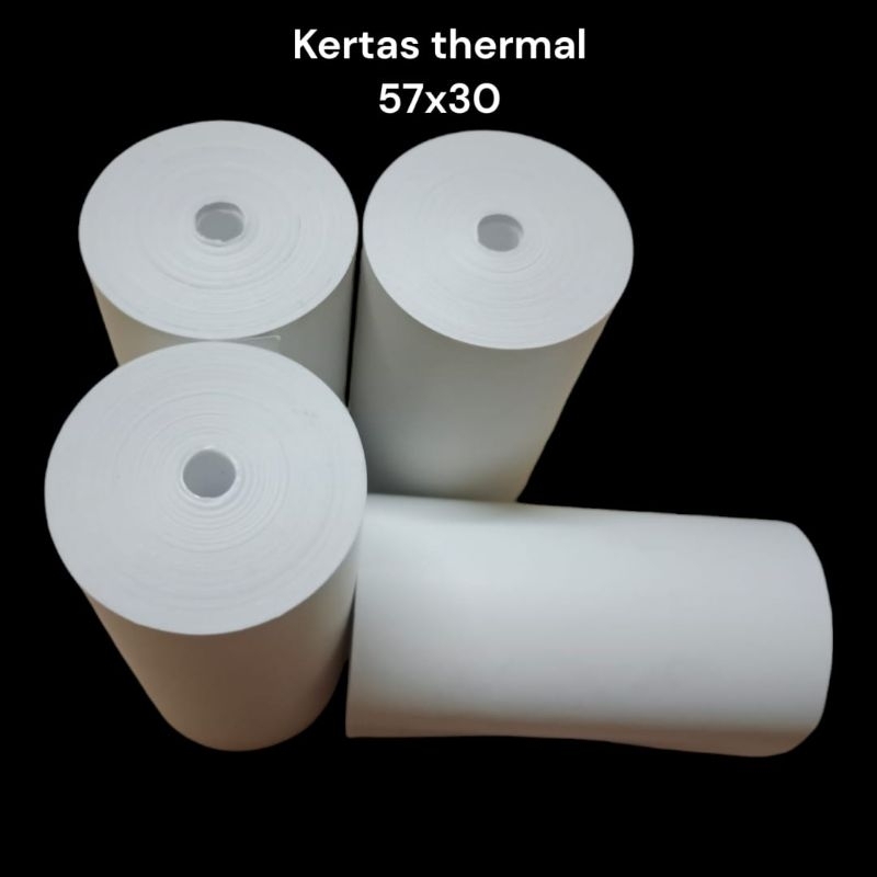 

Kertas Struk Thermal Paper Roll 58x30 Termal EDC Thermal Printer Mini Bluetooth 57x30 coreless