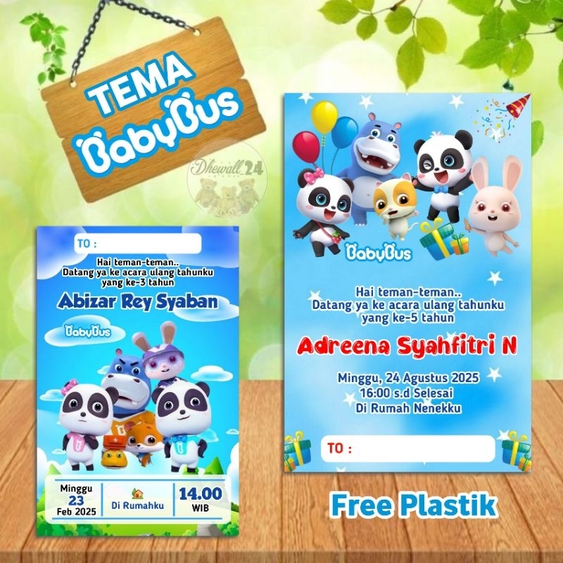 Undangan BABYBUS Free Plastik