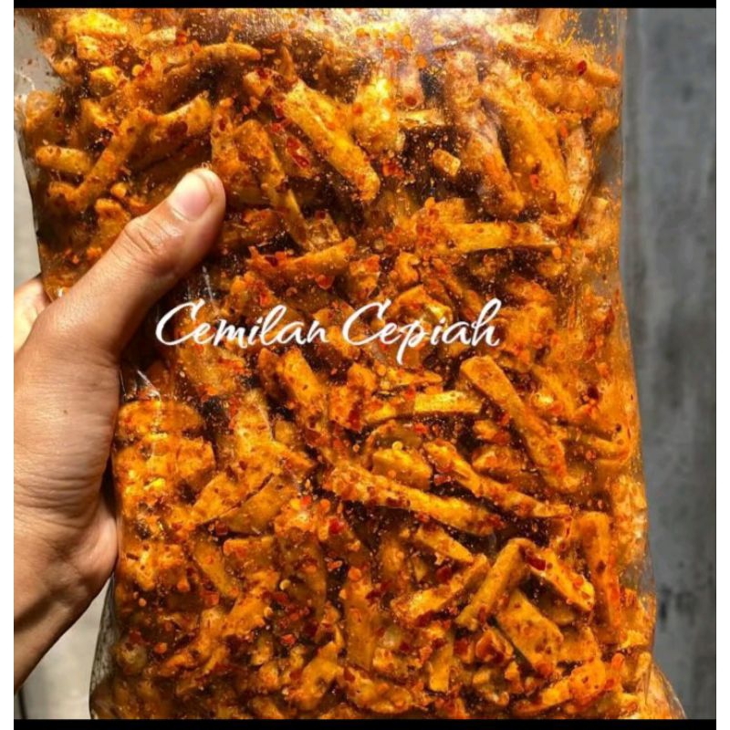 

Promo Basreng daun jeruk viral 1kg basreng pedas daun jeruk Cemilan murah