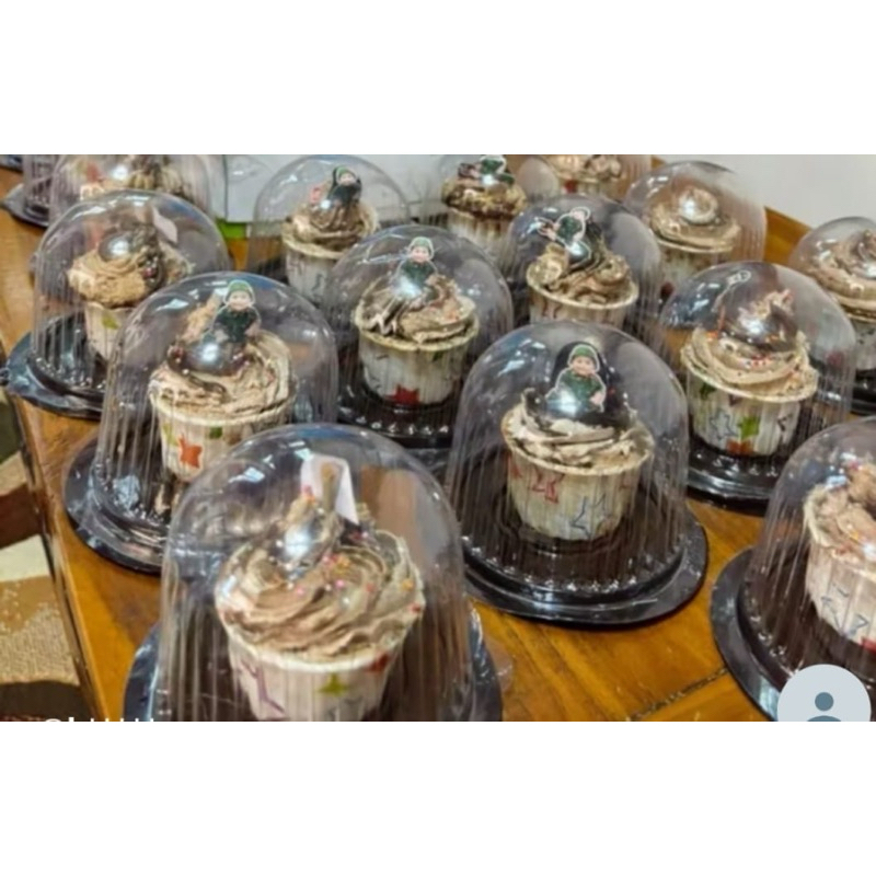 (ISI 50) Mika Box Bola Mini Kue Brownies Bulat Cup Cake / Tray Tart Mini