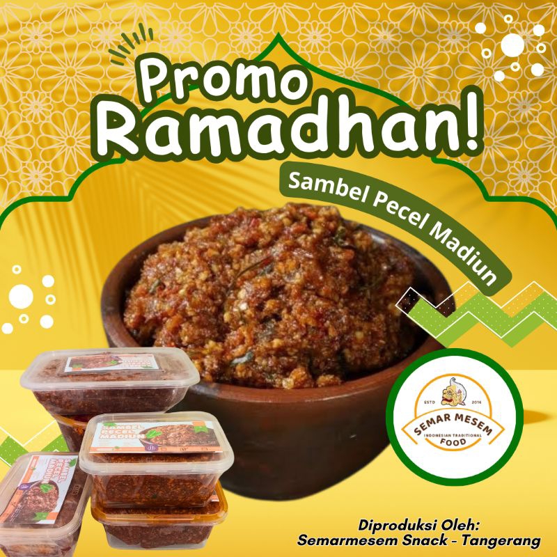 

100 gr / Sambel Pecel Khas Madiun / Pedas Berlevel / Kemasan Toples