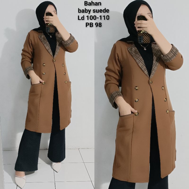 long blazer Nayla Kombi kotak