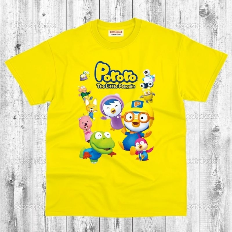 Kaos Pororo anak Baju Kaos Pororo free Nama