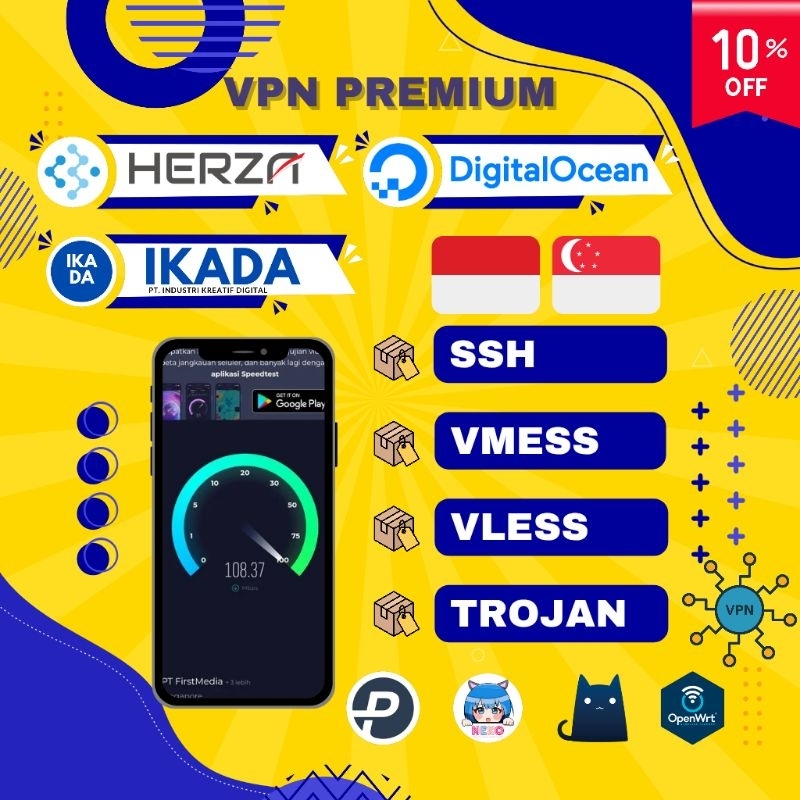 akun premium VPN ssh , vmess , vless , Trojan | hp | STB Openwrt | hc | nekobox | v2box | xrayPB