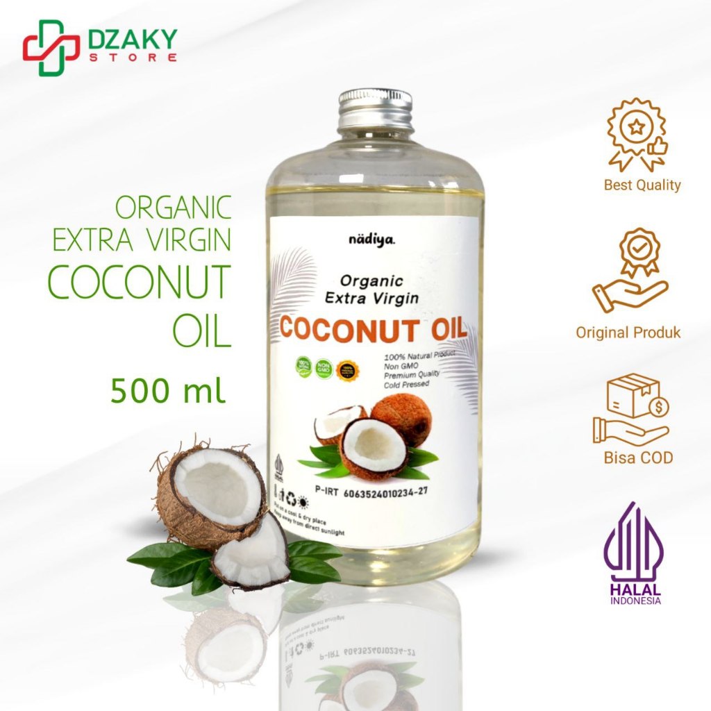 

EVCO Extra Virgin Coconut Oil 500ml Minyak Kelapa Murni Asli VCO Perasan Pertama Kualitas Terbaik