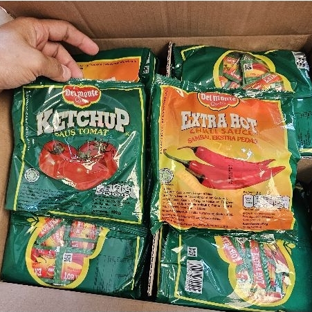 

PACK 24SACHET - DELMONTE SAOS SAMBAL 710505- SAOS TOMAT KETCHUP 710109/ DELM 192GR - LIVE BUMBU