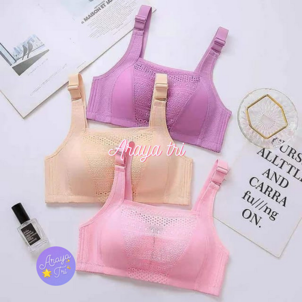 Bra BH Fashion Bra Kemben Busa Tanpa Kawat Cup B Size 36 - 42