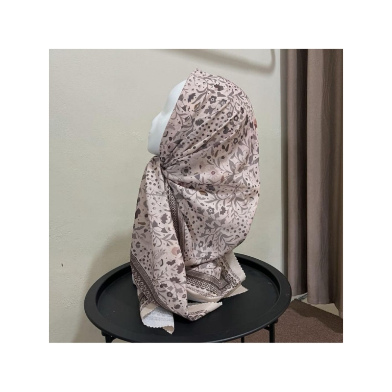 Square Print Hijab Segiempat motif Jilbab motif bunga bunga Jilbab motif Jilbab voal Jilbab kekinian
